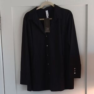 Marla Wynne Black Button-Up Shirt - New With Tag